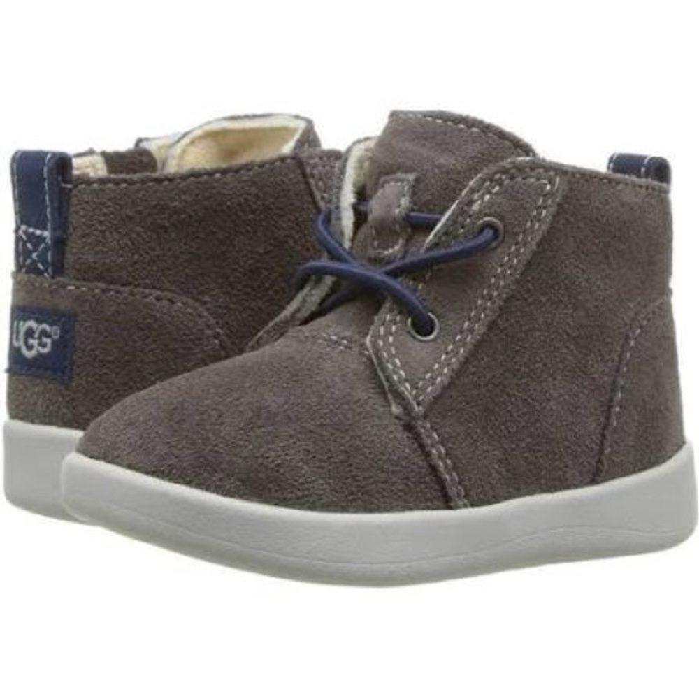 NEW!! UGG Infant Boys KristJan Gray Charcoal Suede Chukka Boots Shoes Size 2/3
